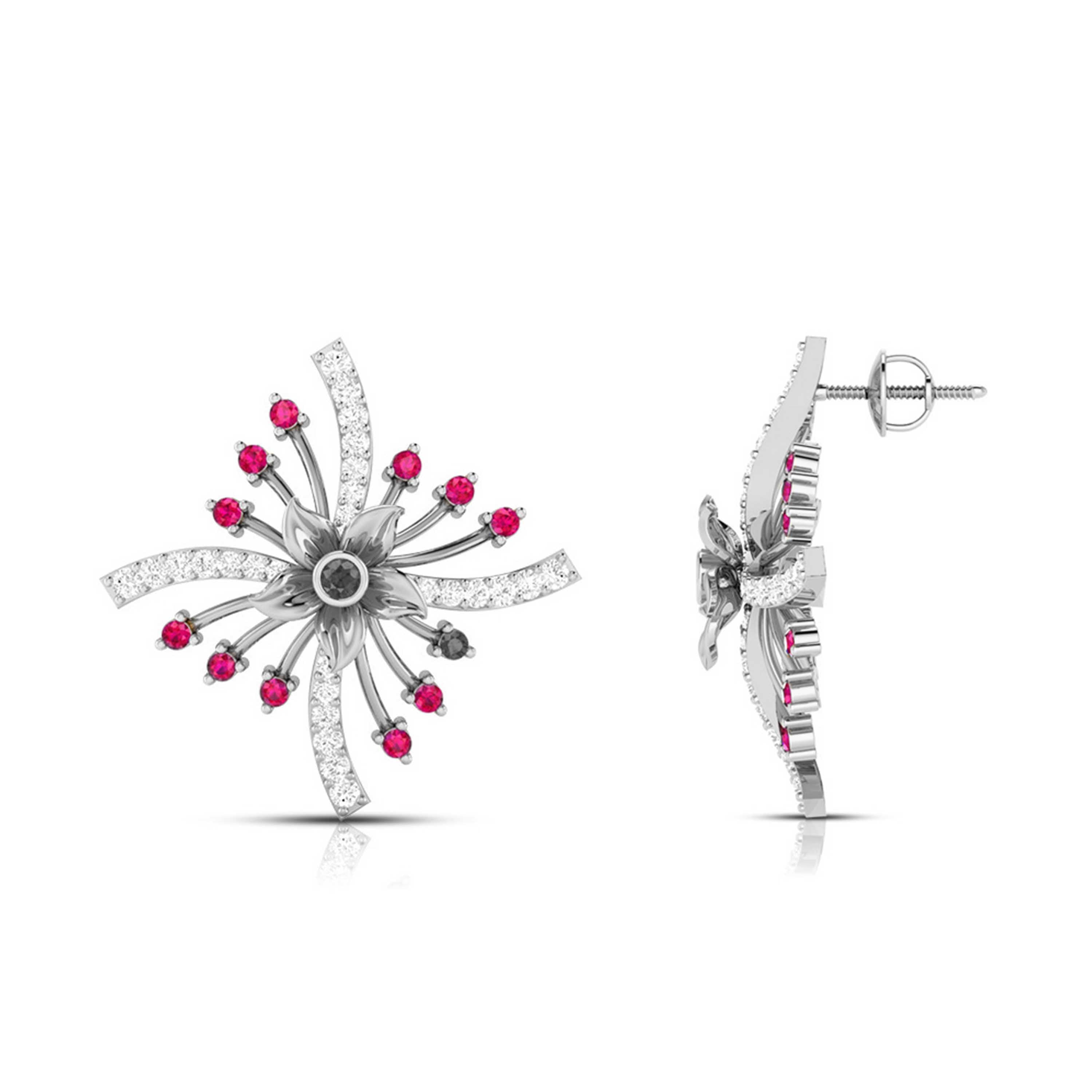 Platinum Diamond Earrings for Women JL PT E NL8581   Jewelove.US