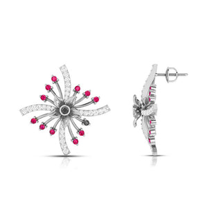 Platinum Diamond Earrings for Women JL PT E NL8581   Jewelove.US