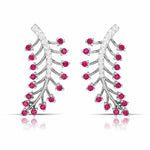 Load image into Gallery viewer, Designer Platinum Diamond Earrings for Women JL PT E NL8587  Red Jewelove.US
