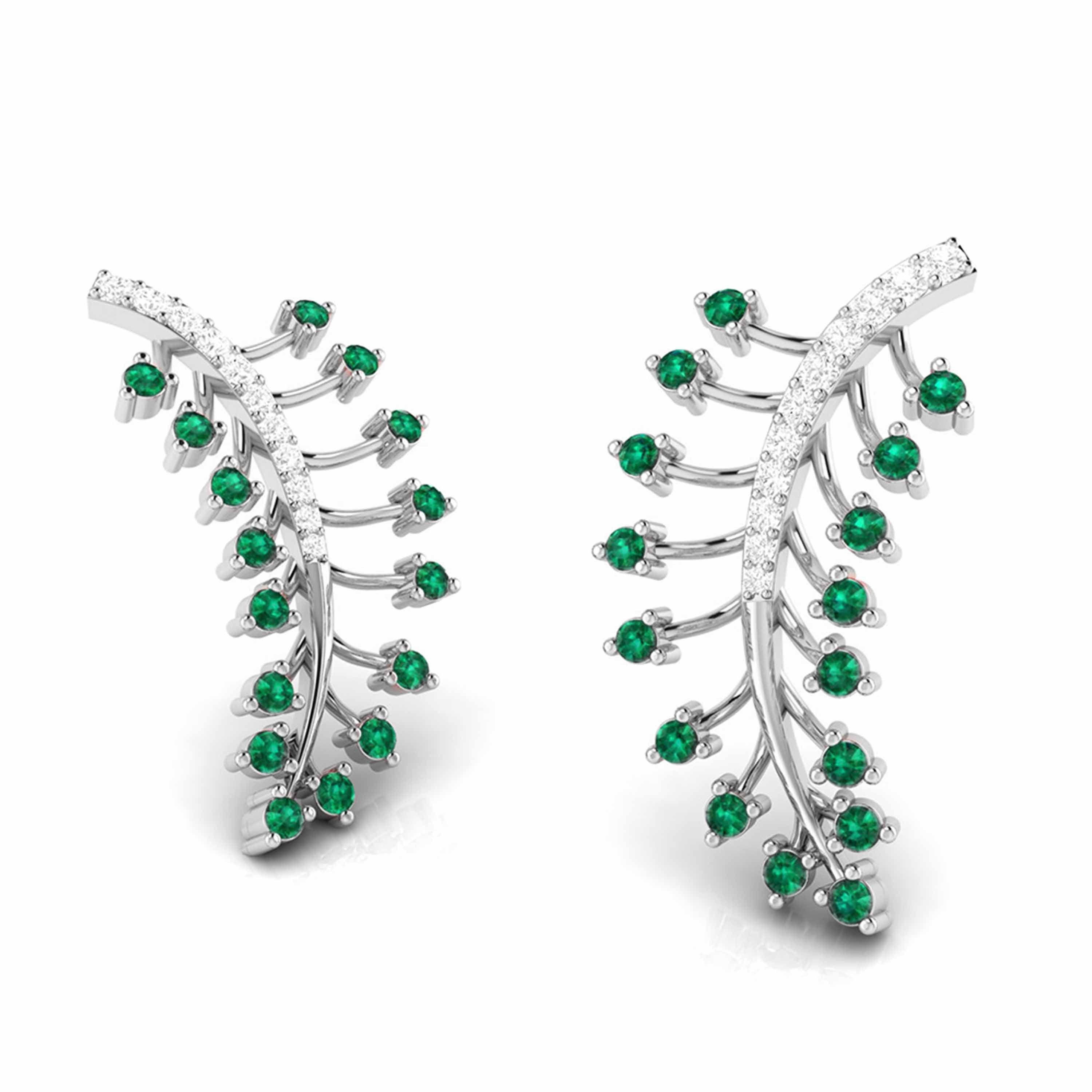 Designer Platinum Diamond Earrings for Women JL PT E NL8587   Jewelove.US
