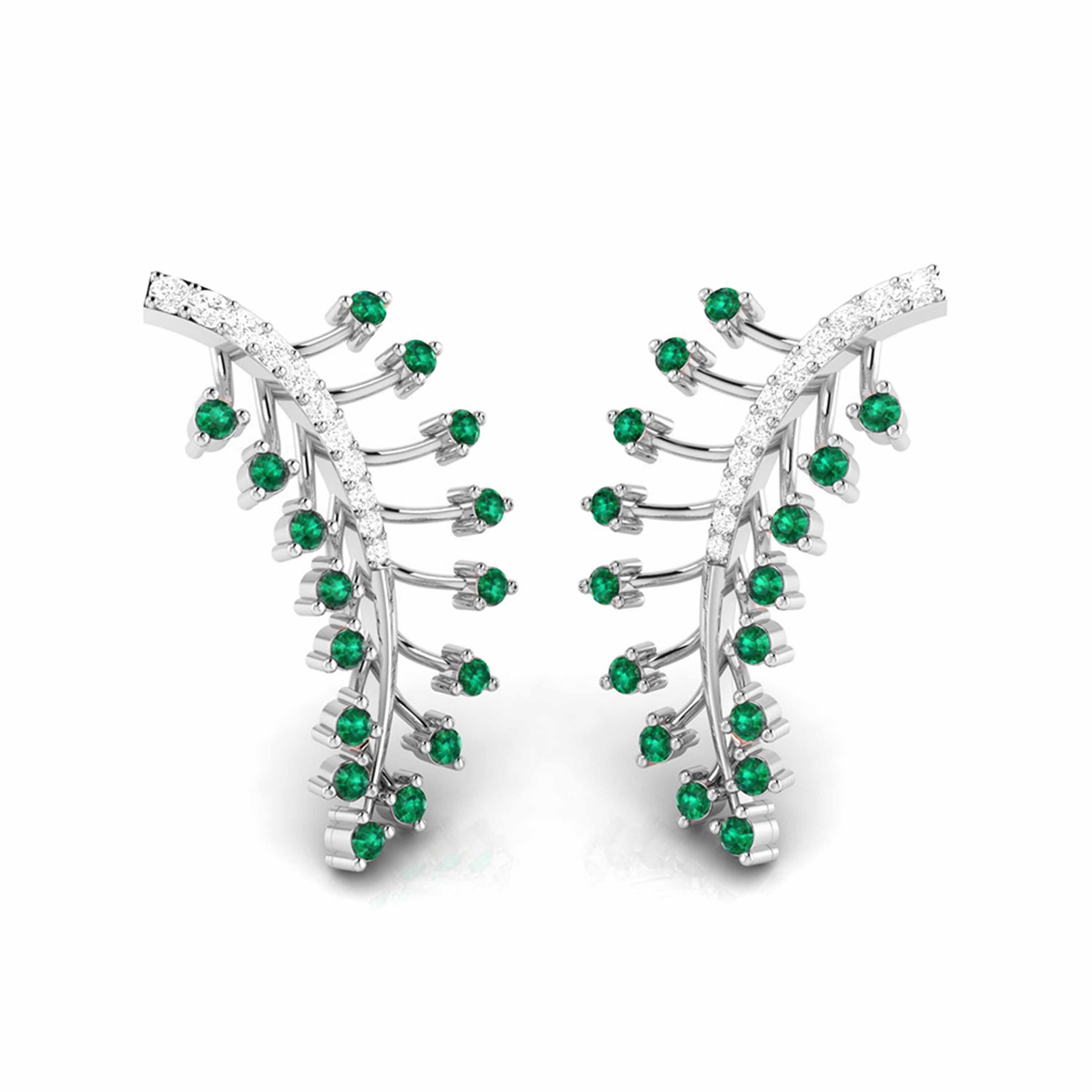 Designer Platinum Diamond Earrings for Women JL PT E NL8587   Jewelove.US