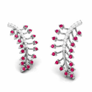 Designer Platinum Diamond Earrings for Women JL PT E NL8587   Jewelove.US