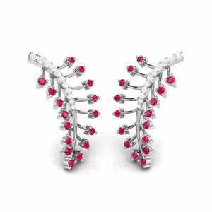 Designer Platinum Diamond Earrings for Women JL PT E NL8587   Jewelove.US
