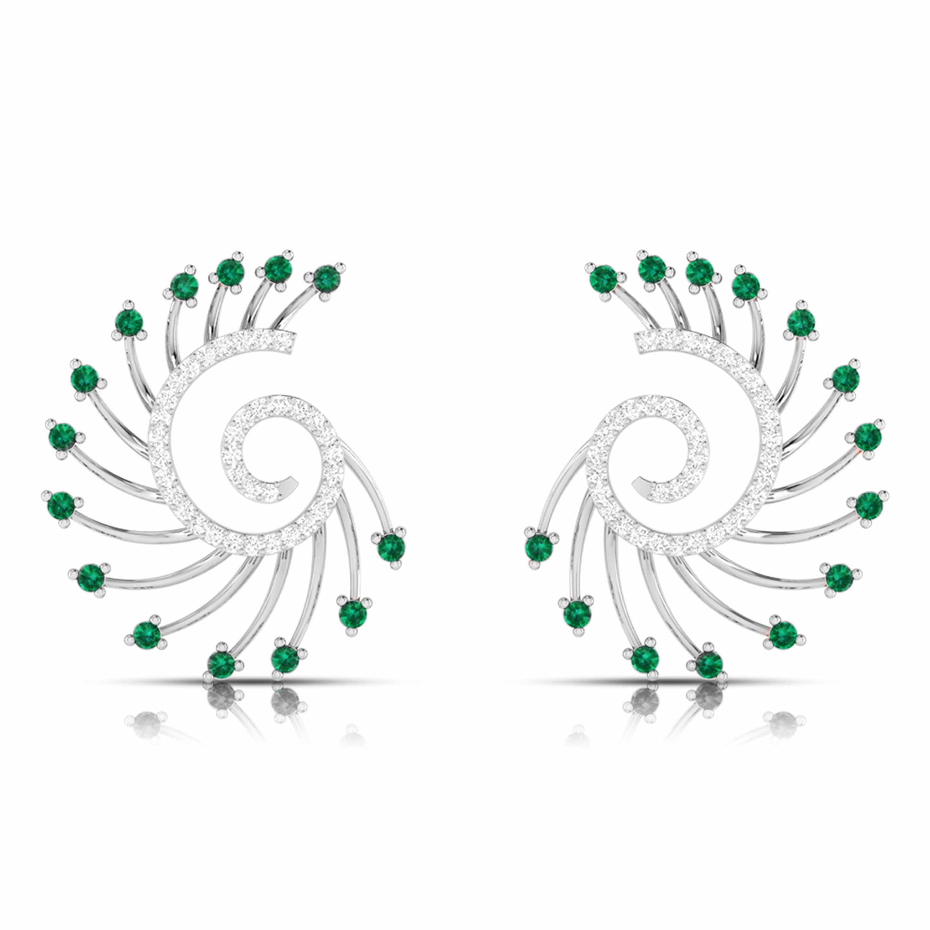 Designer Platinum Diamond Earrings for Women JL PT E NL8689