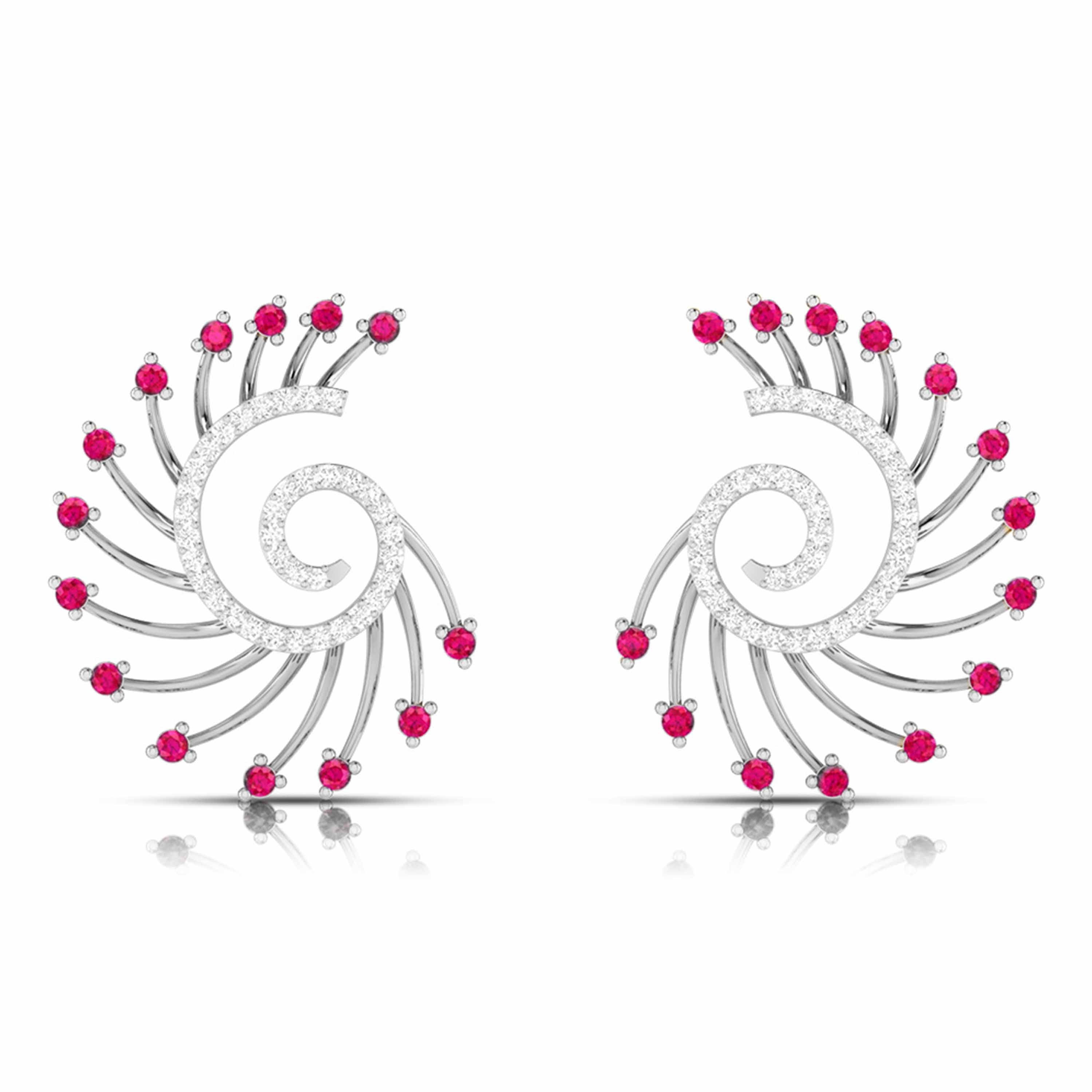 Designer Platinum Diamond Earrings for Women JL PT E NL8689