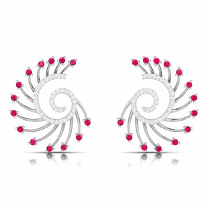 Designer Platinum Diamond Earrings for Women JL PT E NL8689