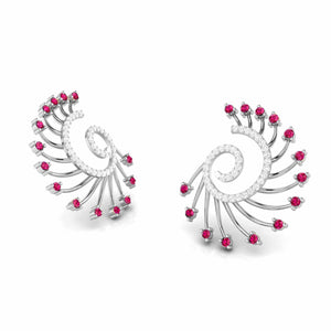 Designer Platinum Diamond Earrings for Women JL PT E NL8689