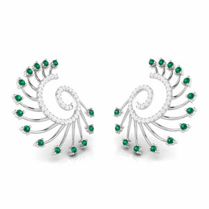 Designer Platinum Diamond Earrings for Women JL PT E NL8689