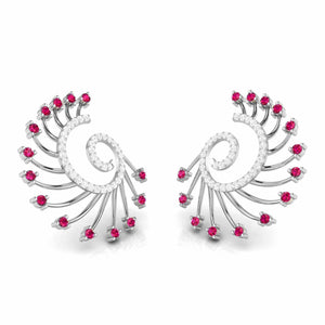 Designer Platinum Diamond Earrings for Women JL PT E NL8689