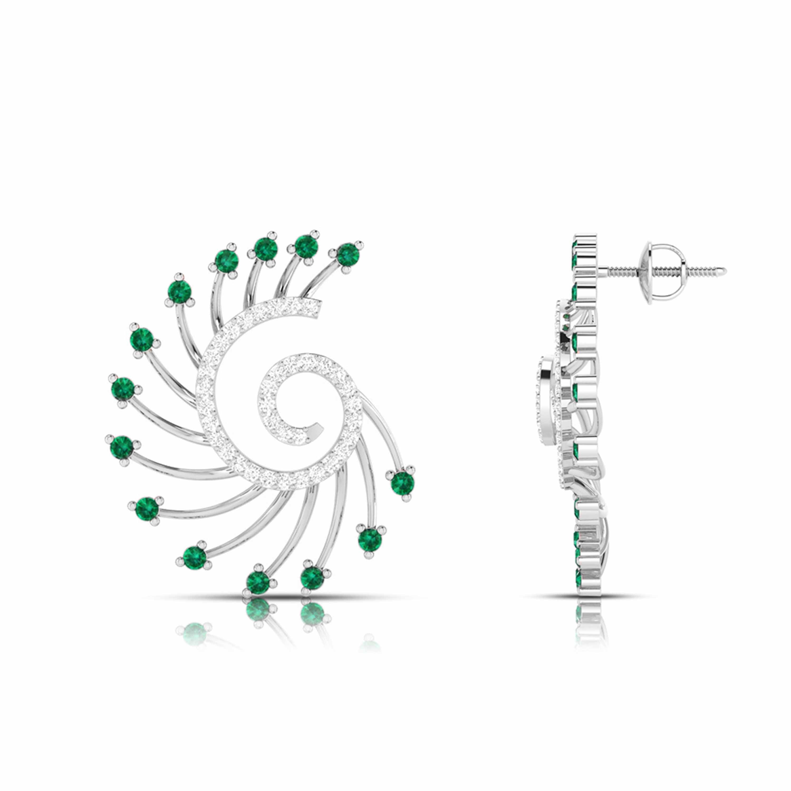 Designer Platinum Diamond Earrings for Women JL PT E NL8689