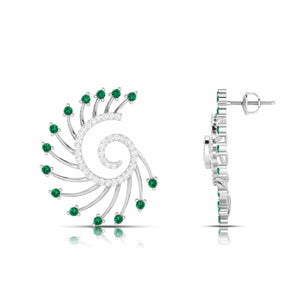 Designer Platinum Diamond Earrings for Women JL PT E NL8689