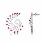 Load image into Gallery viewer, Designer Platinum Diamond Earrings for Women JL PT E NL8689
