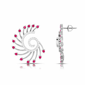 Designer Platinum Diamond Earrings for Women JL PT E NL8689