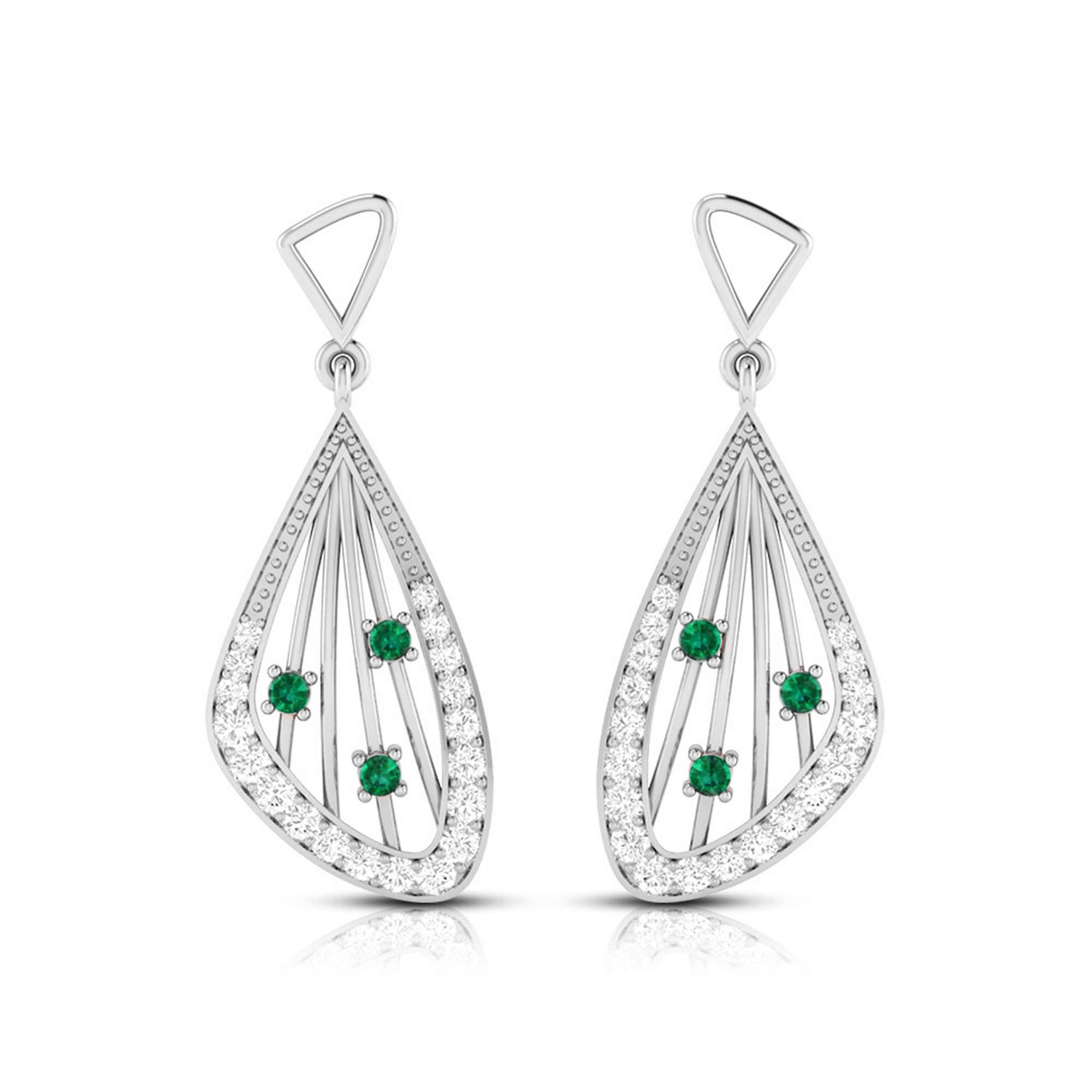 Designer Platinum Diamond Earrings for Women JL PT E NL8592