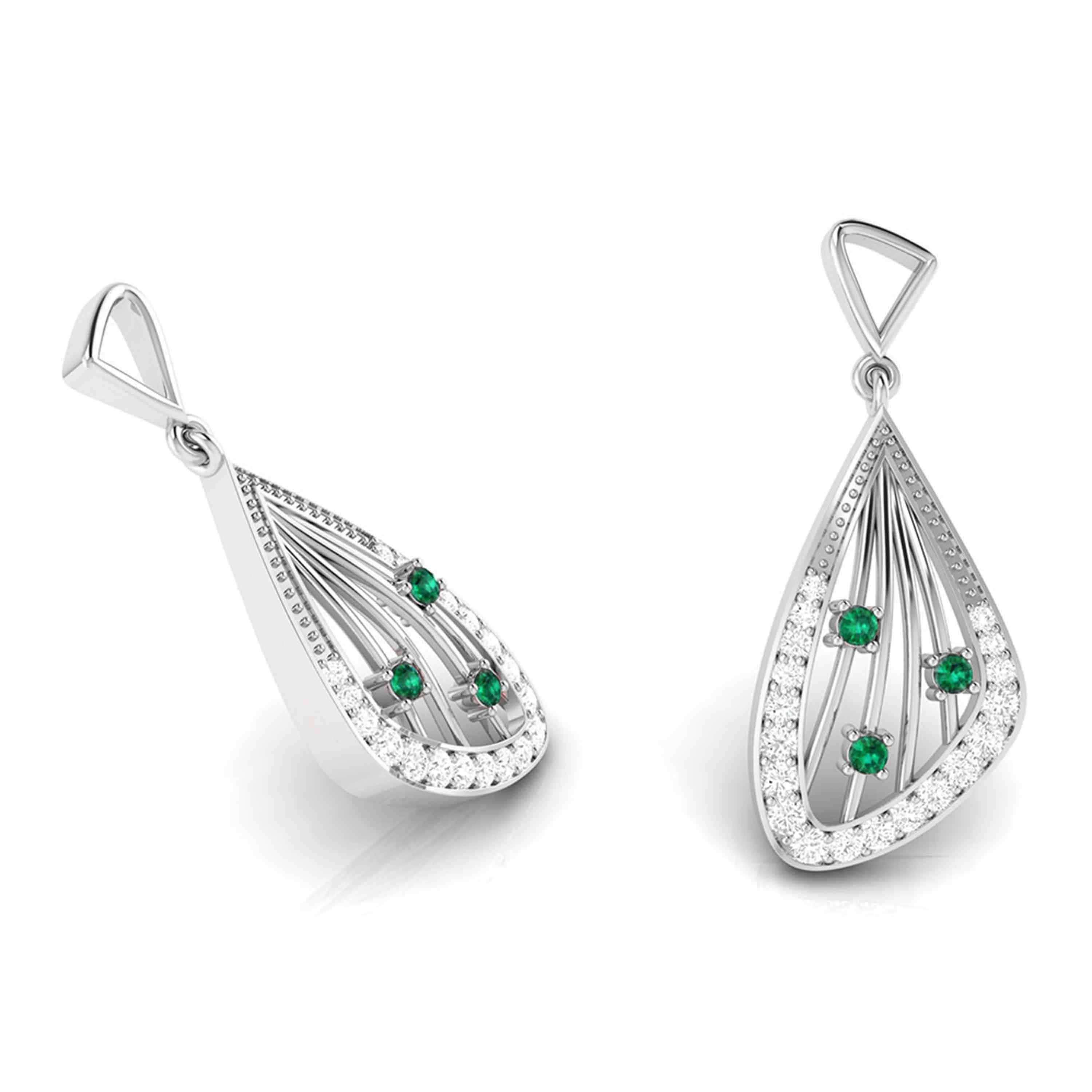Designer Platinum Diamond Earrings for Women JL PT E NL8592