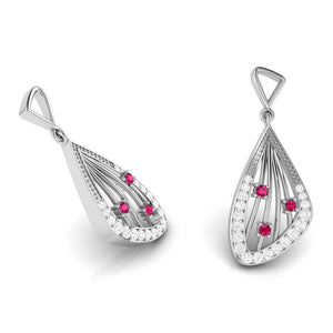 Designer Platinum Diamond Earrings for Women JL PT E NL8592