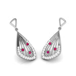 Load image into Gallery viewer, Designer Platinum Diamond Earrings for Women JL PT E NL8592
