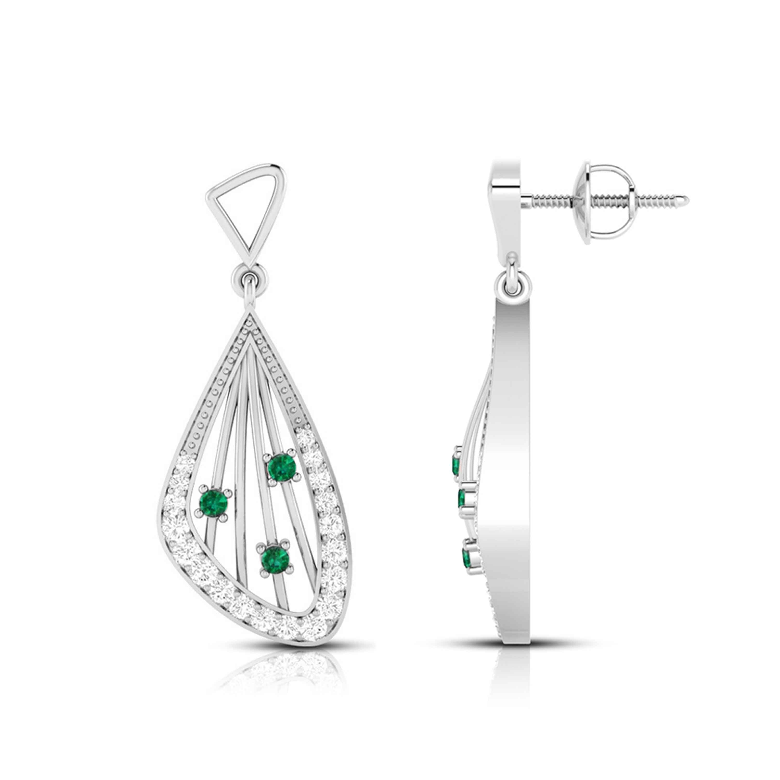 Designer Platinum Diamond Earrings for Women JL PT E NL8592
