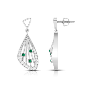Designer Platinum Diamond Earrings for Women JL PT E NL8592
