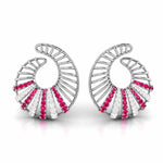 Load image into Gallery viewer, Designer Platinum Diamond Earrings for Women JL PT E NL8598  Red Jewelove.US
