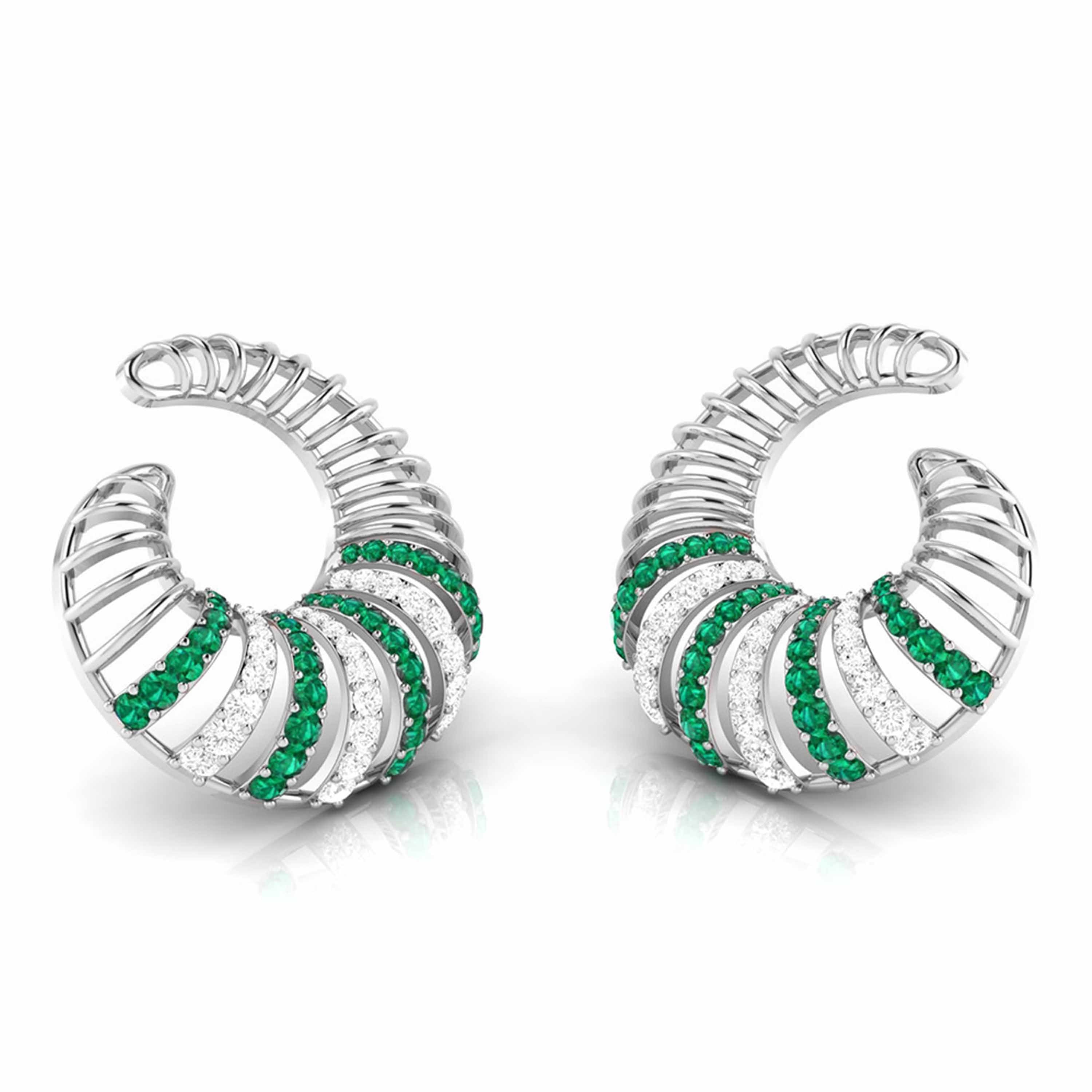 Designer Platinum Diamond Earrings for Women JL PT E NL8598   Jewelove.US
