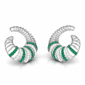 Designer Platinum Diamond Earrings for Women JL PT E NL8598   Jewelove.US