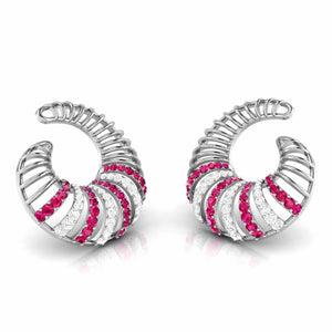 Designer Platinum Diamond Earrings for Women JL PT E NL8598   Jewelove.US