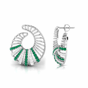 Designer Platinum Diamond Earrings for Women JL PT E NL8598   Jewelove.US