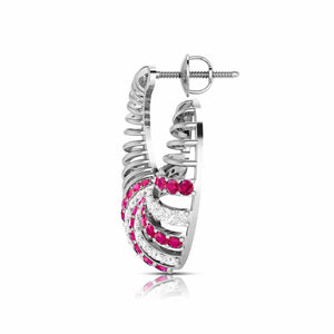 Designer Platinum Diamond Earrings for Women JL PT E NL8598   Jewelove.US