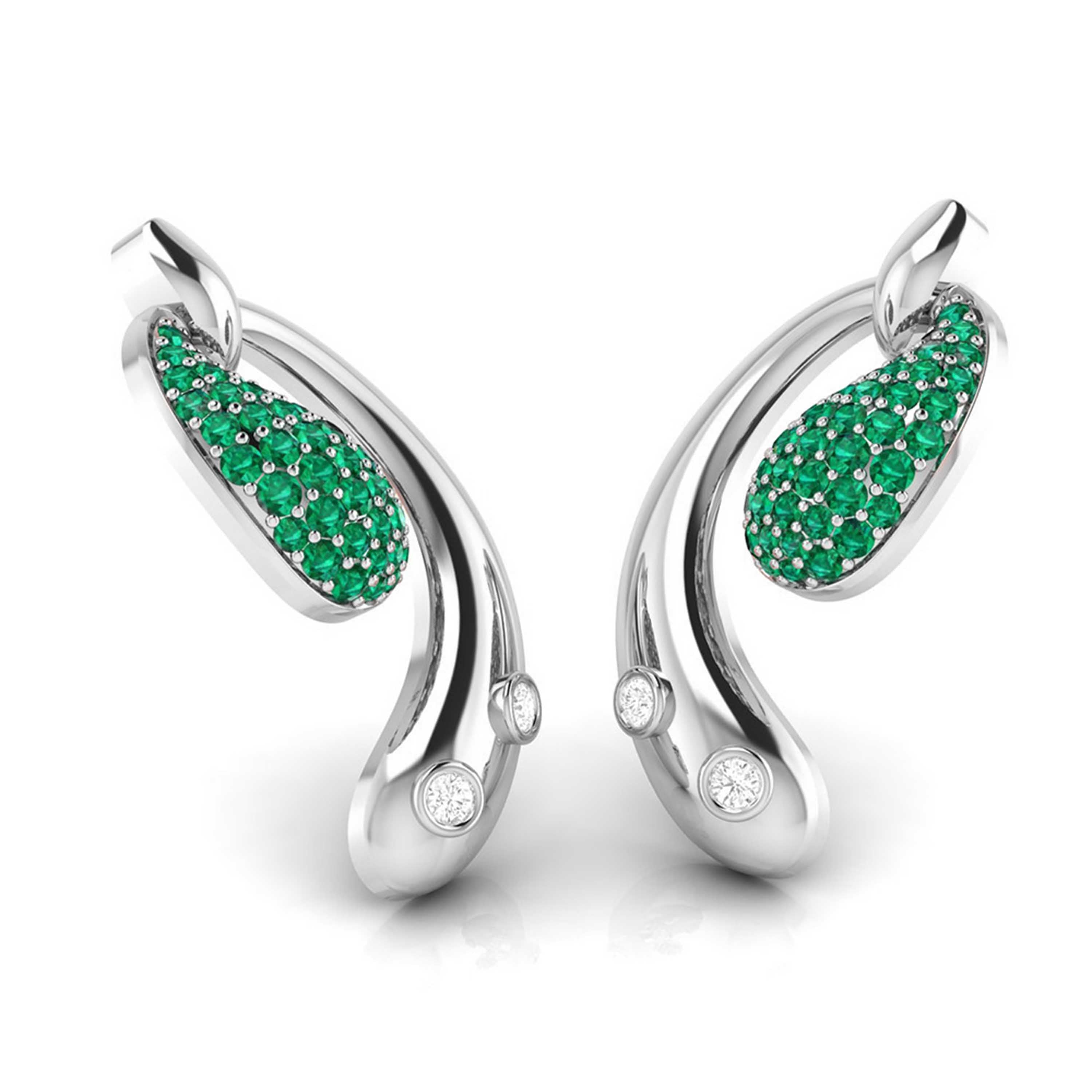 Designer Platinum Diamond Earrings for Women JL PT E NL8600