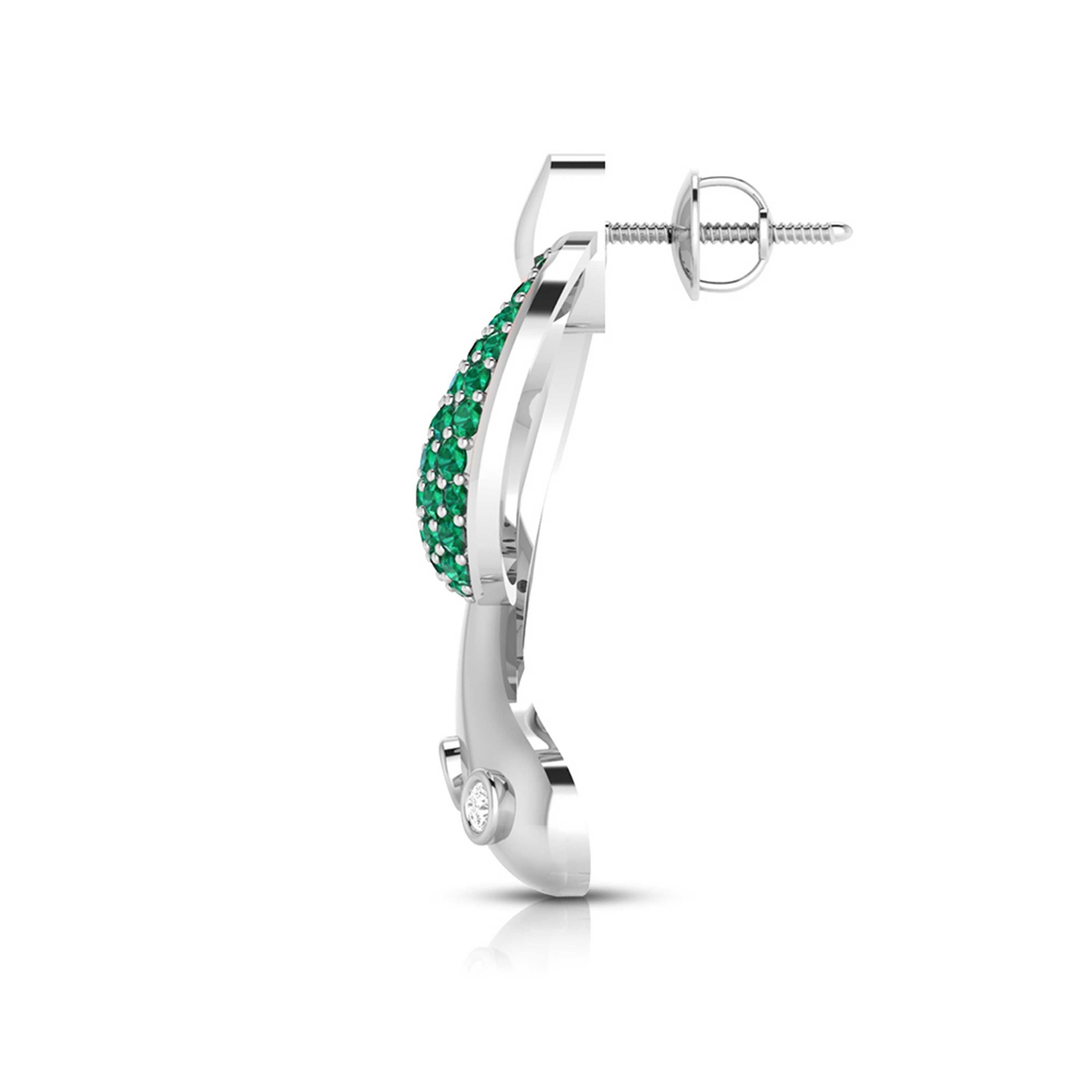 Designer Platinum Diamond Earrings for Women JL PT E NL8600
