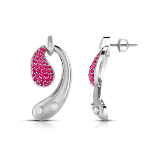Designer Platinum Diamond Earrings for Women JL PT E NL8600