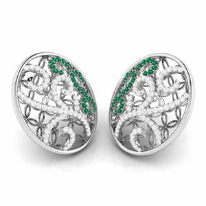 Designer Platinum Diamond Earrings for Women JL PT E NL8605