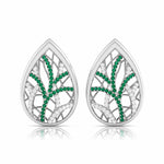 Load image into Gallery viewer, Designer Platinum Diamond Earrings for Women JL PT E NL8606  Green Jewelove.US
