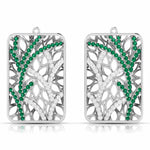 Load image into Gallery viewer, Designer Platinum Diamond Earrings for Women JL PT E NL8607  Green Jewelove.US
