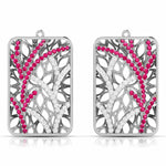 Load image into Gallery viewer, Designer Platinum Diamond Earrings for Women JL PT E NL8607  Red Jewelove.US
