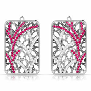 Designer Platinum Diamond Earrings for Women JL PT E NL8607  Red Jewelove.US