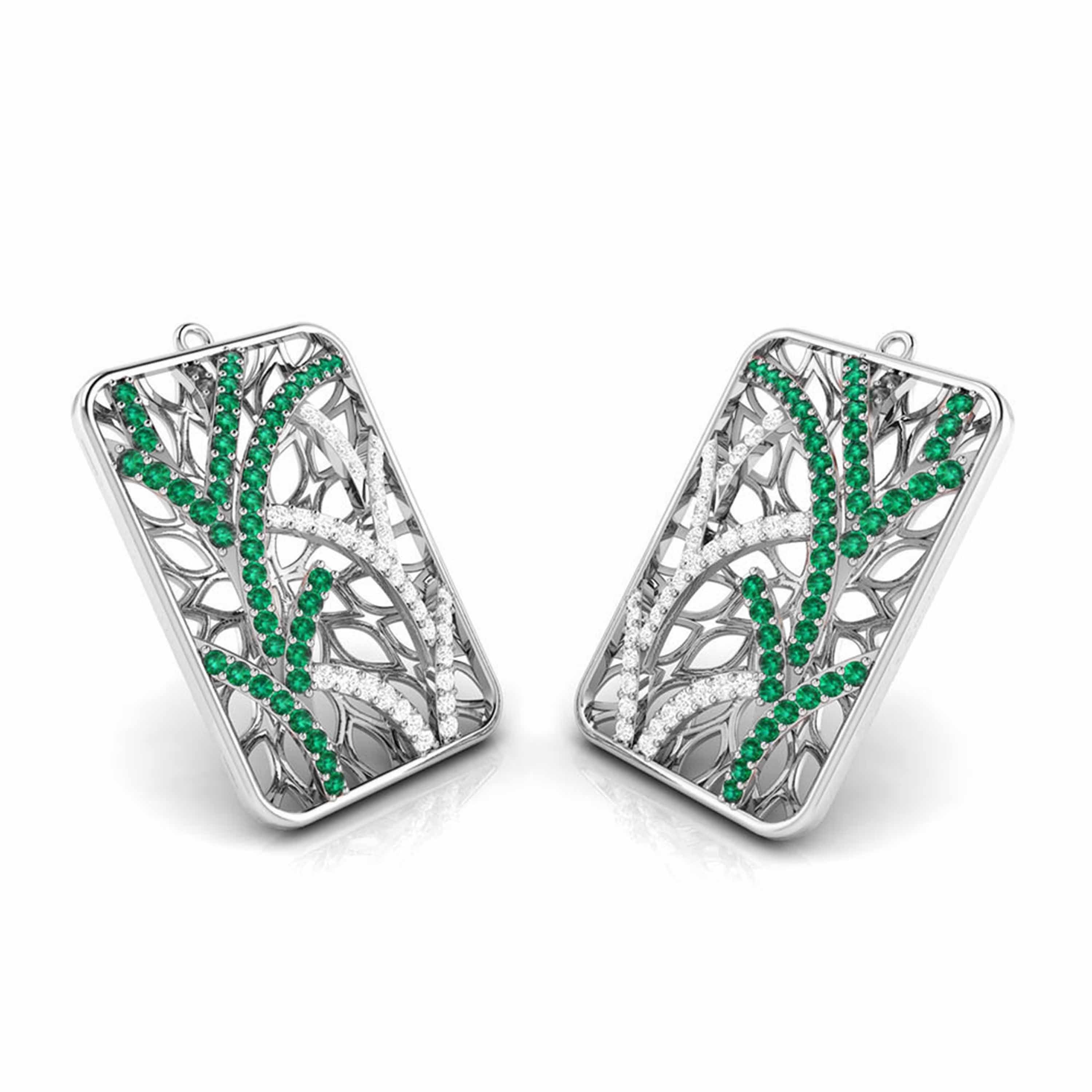 Designer Platinum Diamond Earrings for Women JL PT E NL8607   Jewelove.US
