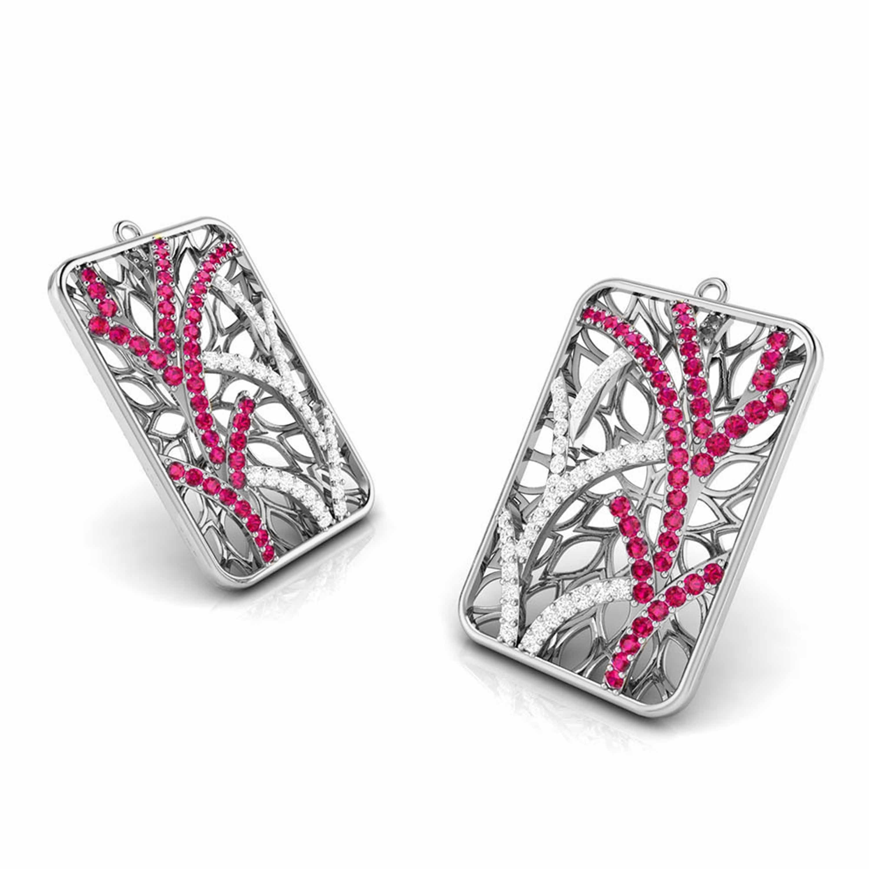 Designer Platinum Diamond Earrings for Women JL PT E NL8607   Jewelove.US