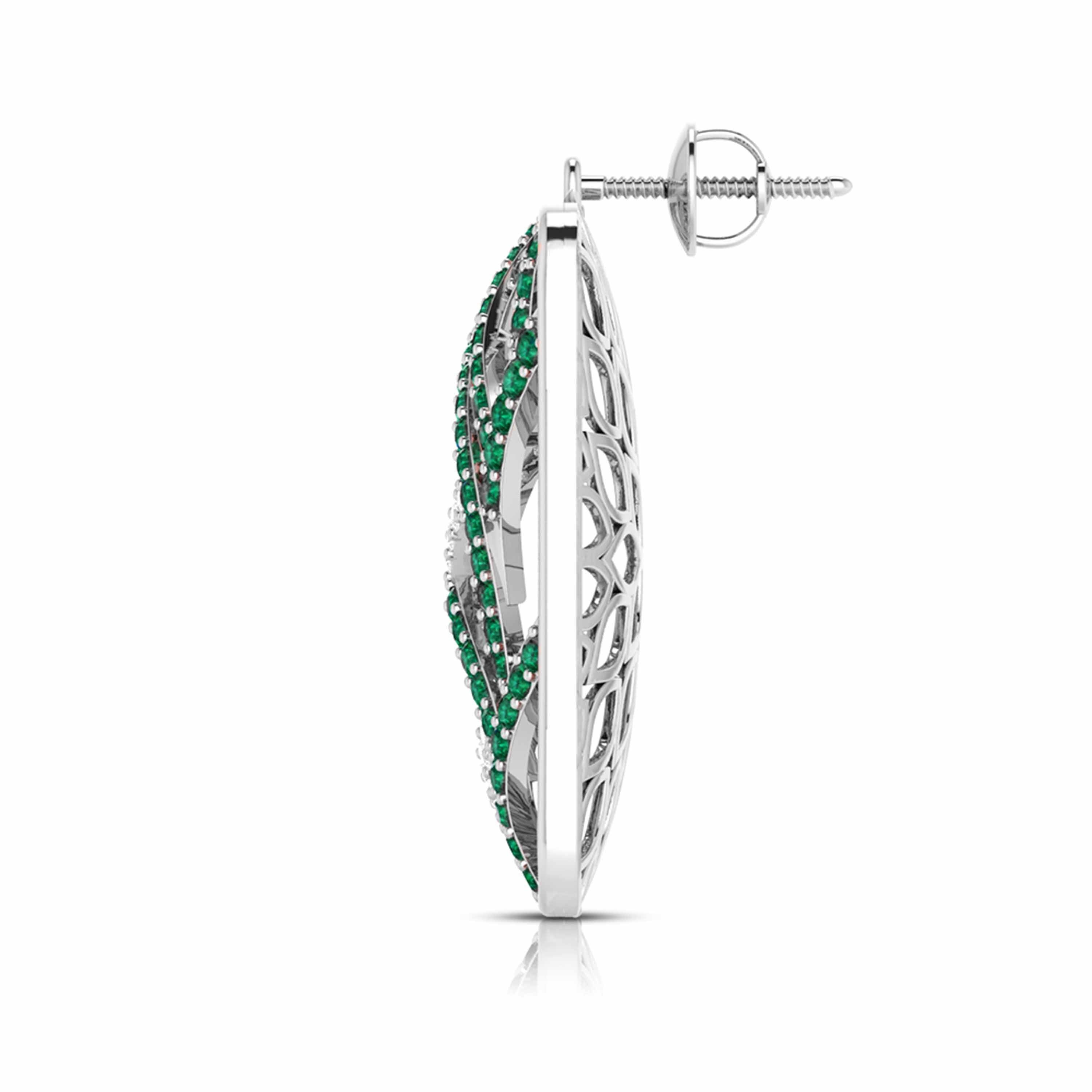 Designer Platinum Diamond Earrings for Women JL PT E NL8607