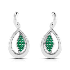 Platinum Earrings for Women JL PT E NL8635  Green Jewelove.US