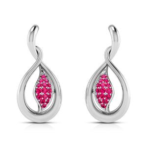 Platinum Earrings for Women JL PT E NL8635  Red Jewelove.US