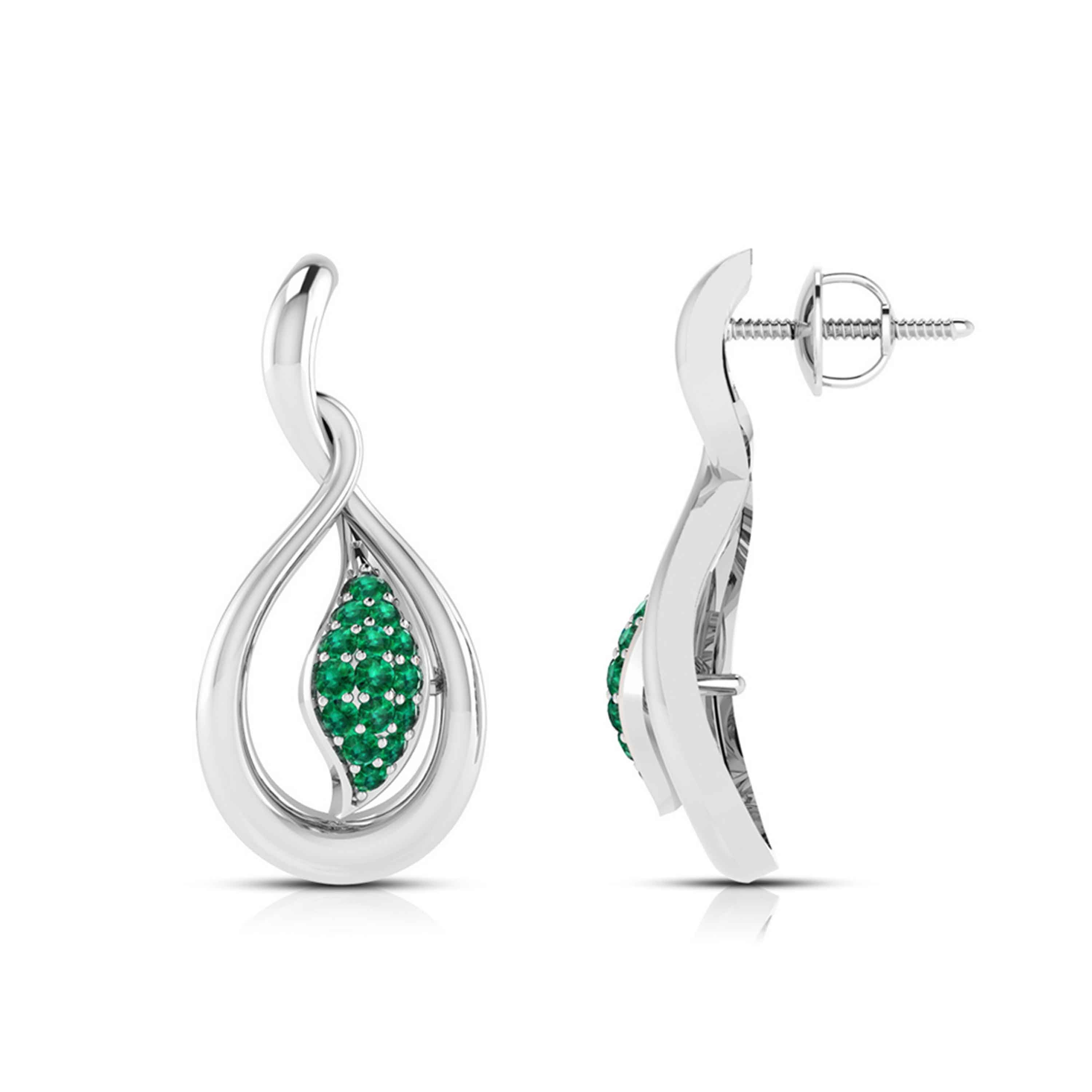 Platinum Earrings for Women JL PT E NL8635   Jewelove.US