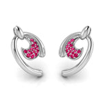 Load image into Gallery viewer, Platinum Ruby Earrings for Women JL PT E NL8636R   Jewelove.US
