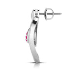Load image into Gallery viewer, Platinum Ruby Earrings for Women JL PT E NL8636R
