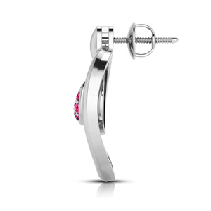 Platinum Ruby Earrings for Women JL PT E NL8636R