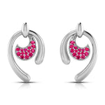Load image into Gallery viewer, Platinum Ruby Earrings for Women JL PT E NL8636R  Red Jewelove.US
