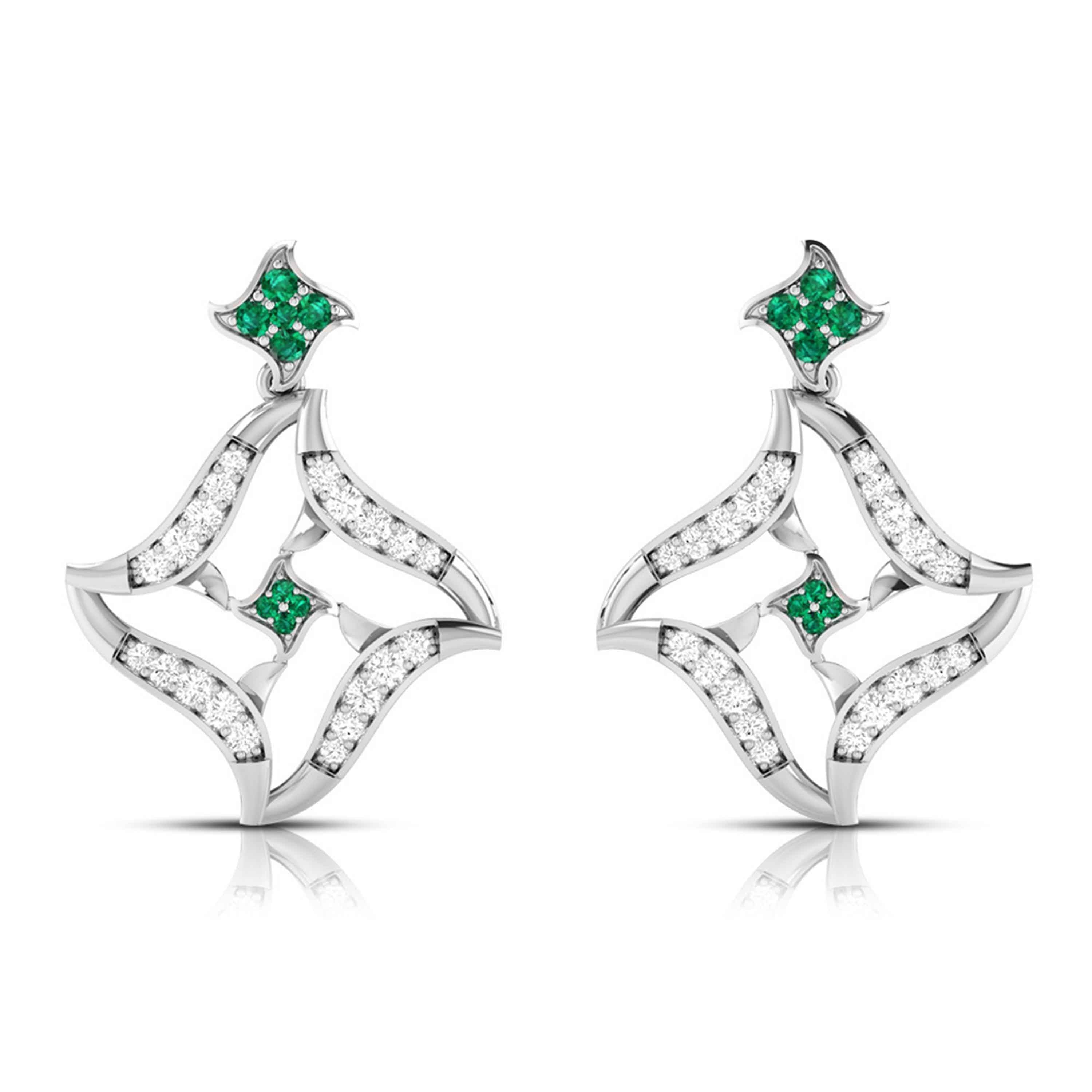 Designer Platinum Diamond Earrings for Women JL PT E NL8644