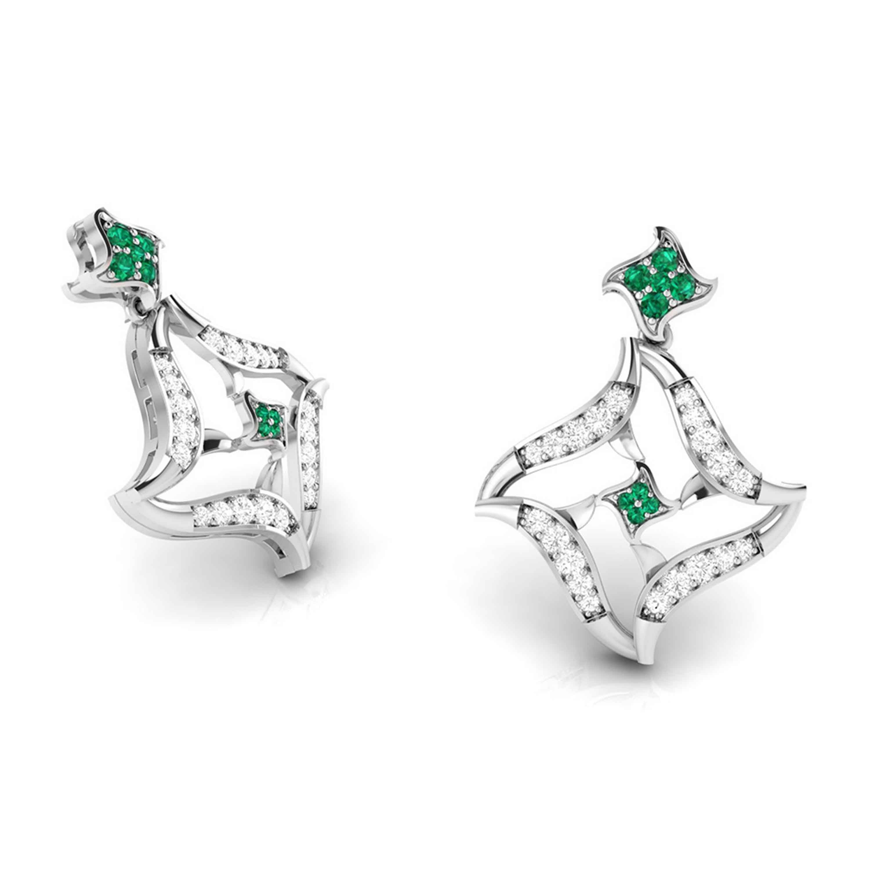 Designer Platinum Diamond Earrings for Women JL PT E NL8644