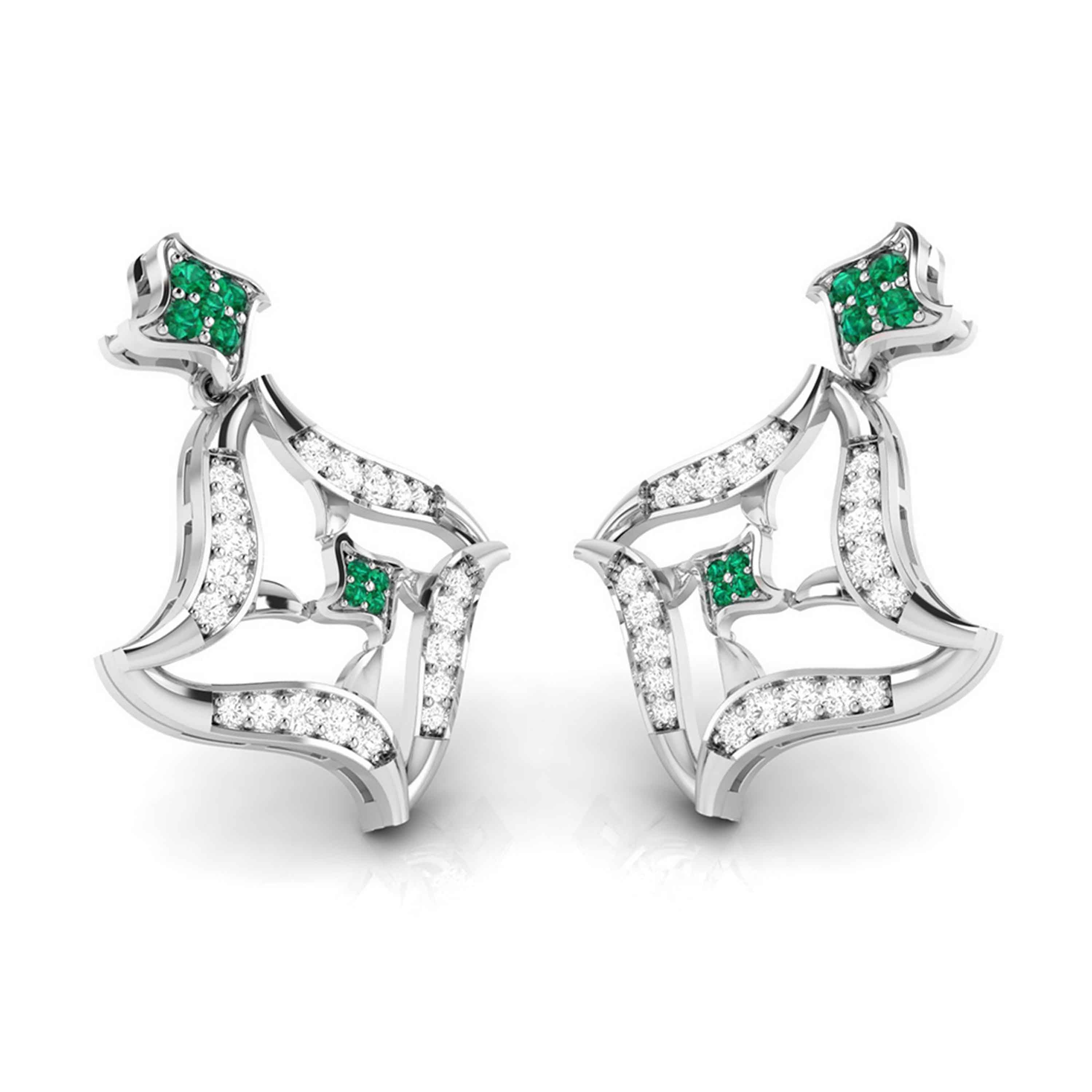 Designer Platinum Diamond Earrings for Women JL PT E NL8644